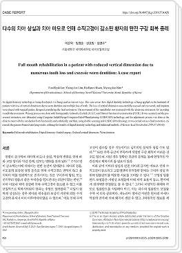 전악 재건 및 재활 치료 논문 이미지